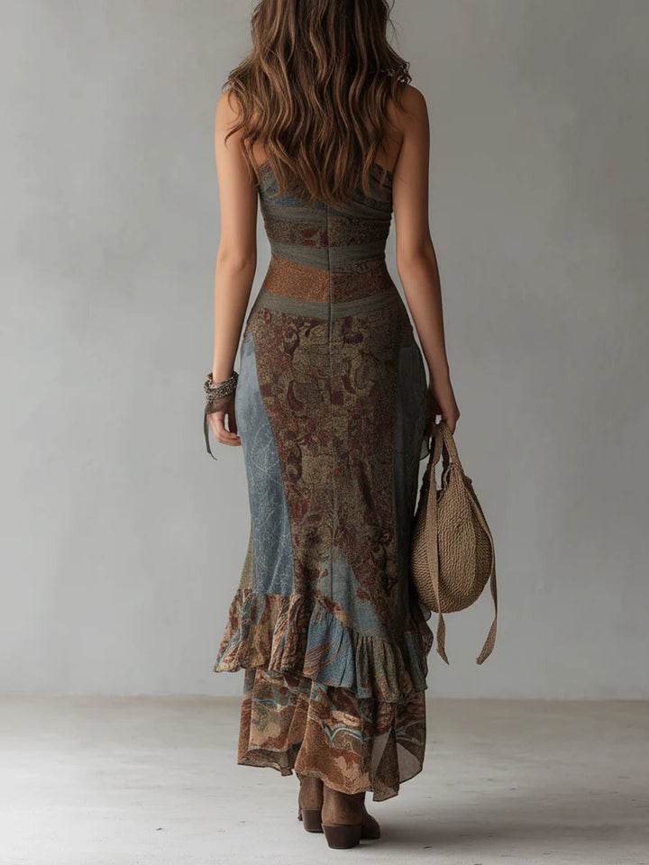 Alessia™ – One Shoulder Boho Maxi Dress