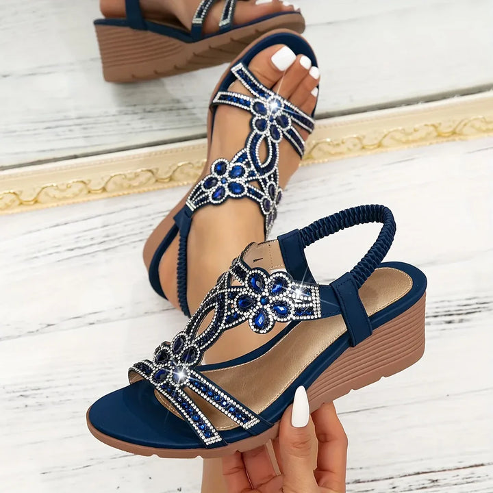 Elira™ – Orthopedic Wedge Sandals with Elegant Support
