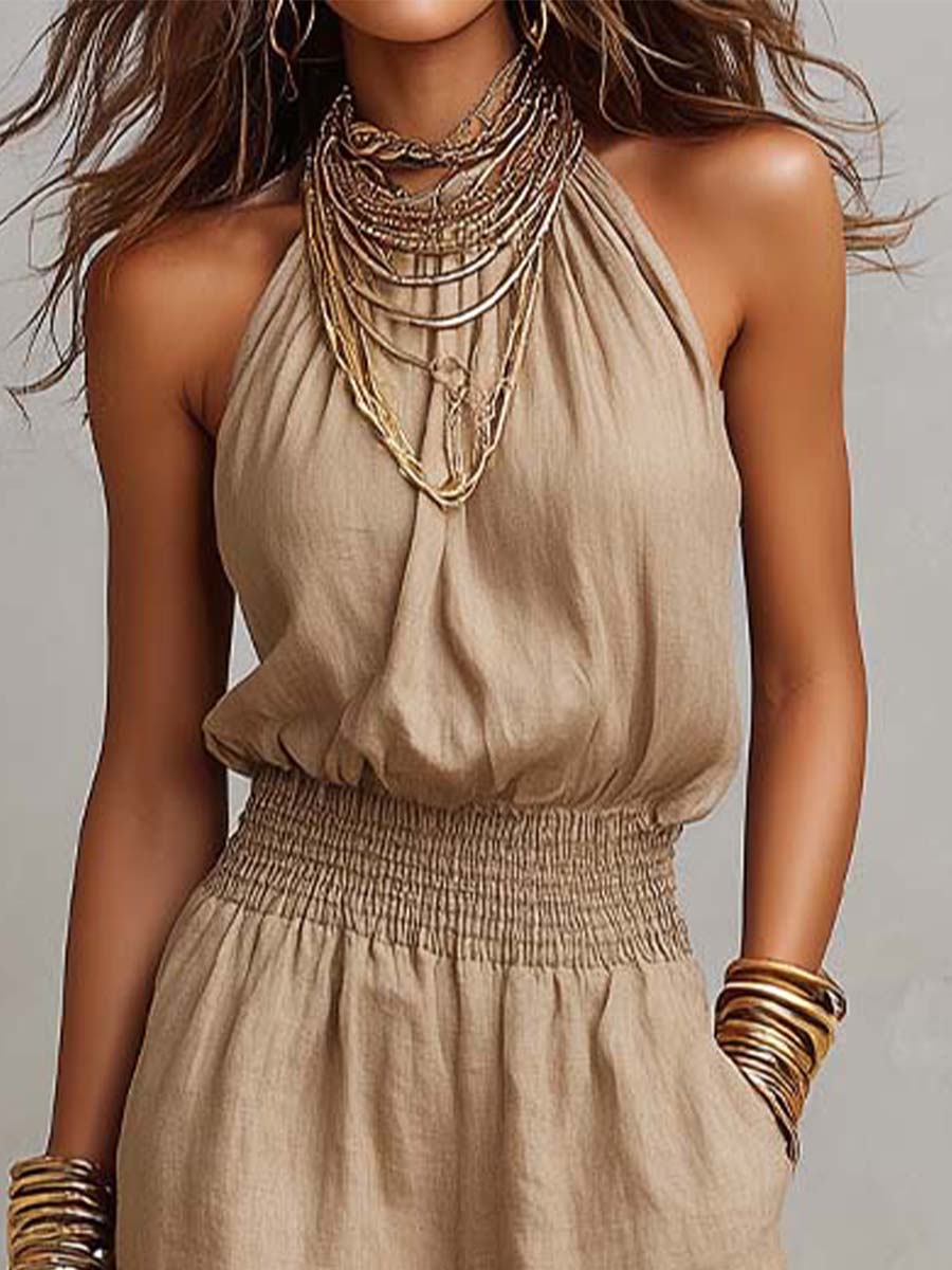 Loraine™ – Elegant Halter Two-Piece Set