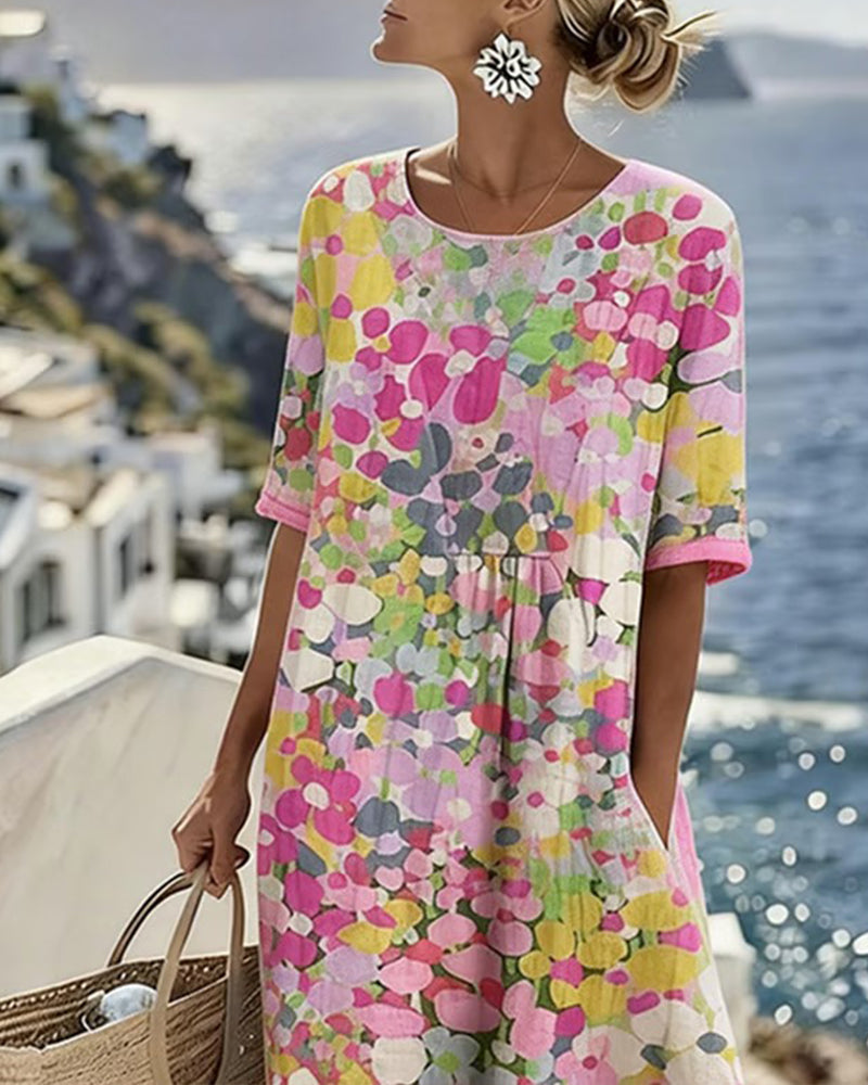 Elara™ – Effortless Printed Summer Dress