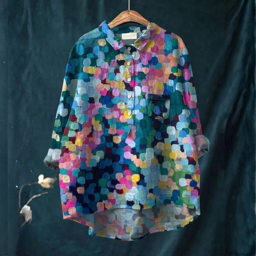 Eleonora – Printed Linen Blouse