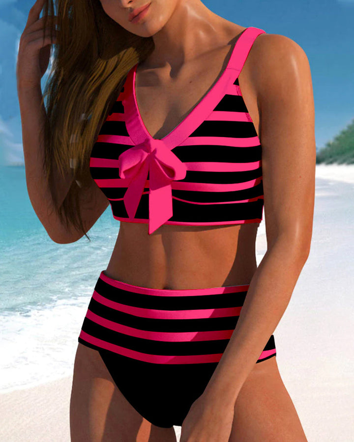 Martina™ | Striped High-Waisted Bikini
