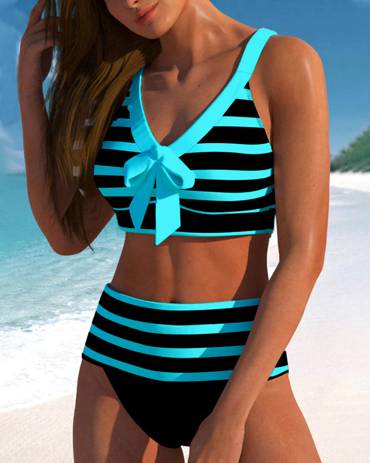 Martina™ | Striped High-Waisted Bikini
