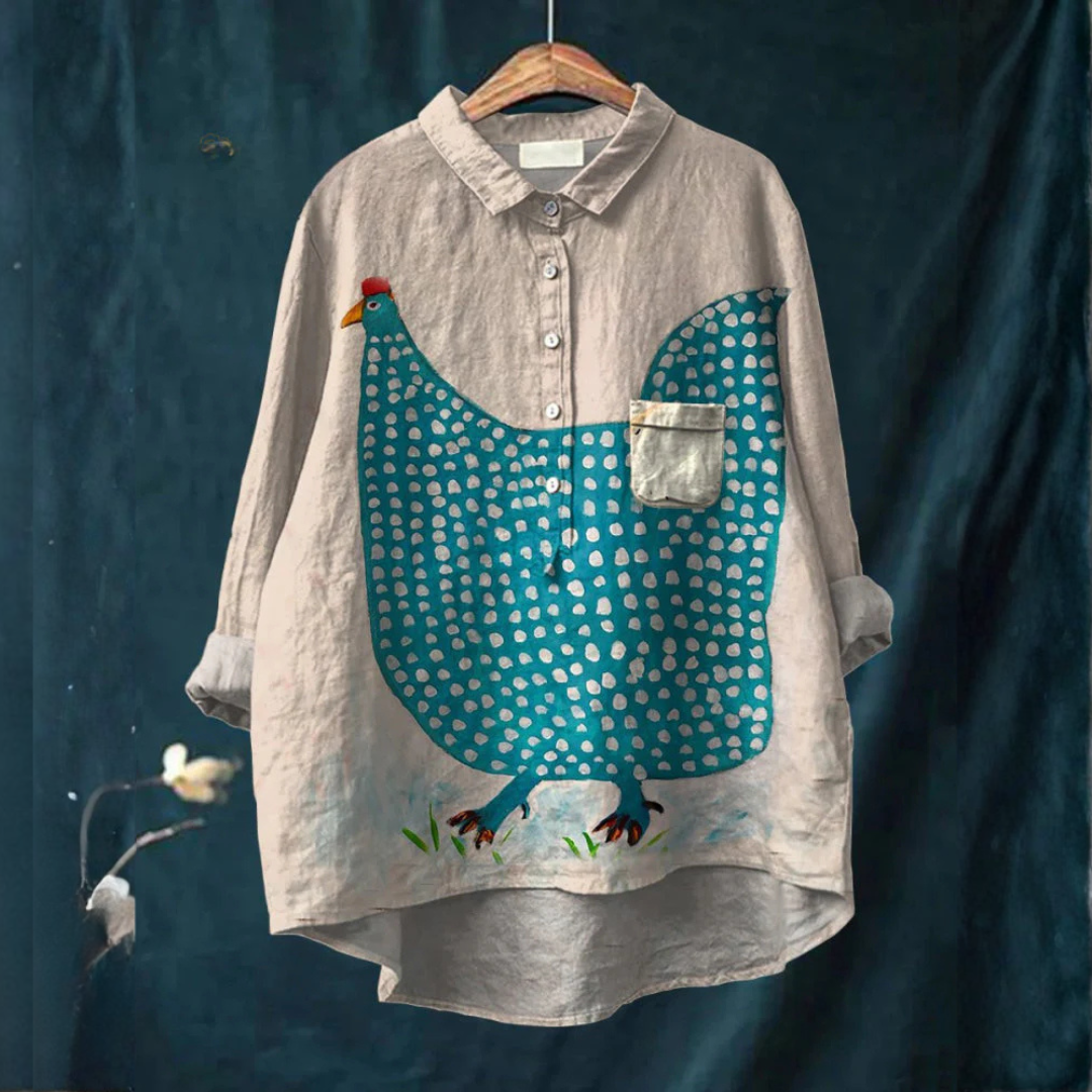 Noemi – Patterned Linen Shirt