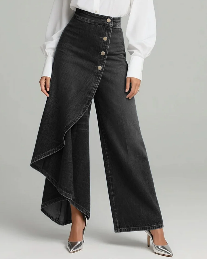 Audrey™ | Denim Pants with Tie-Waist