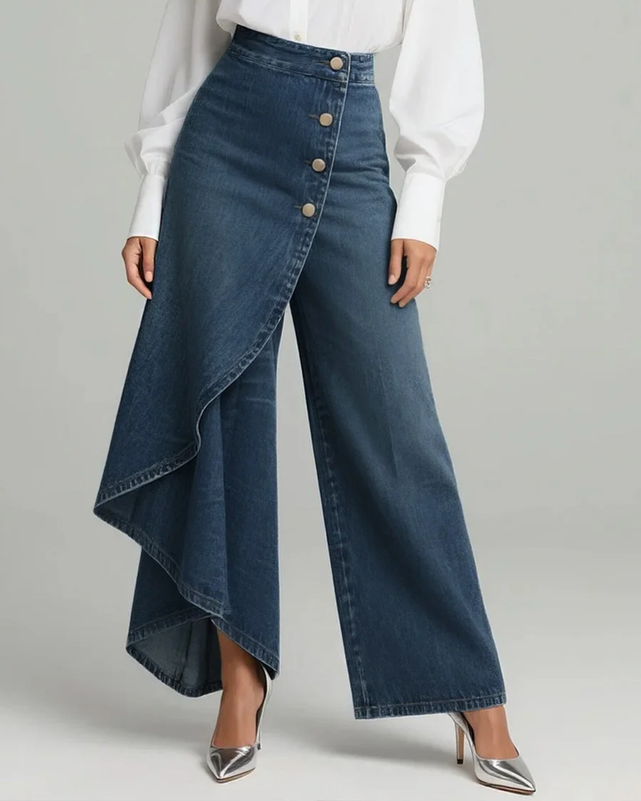 Audrey™ | Denim Pants with Tie-Waist
