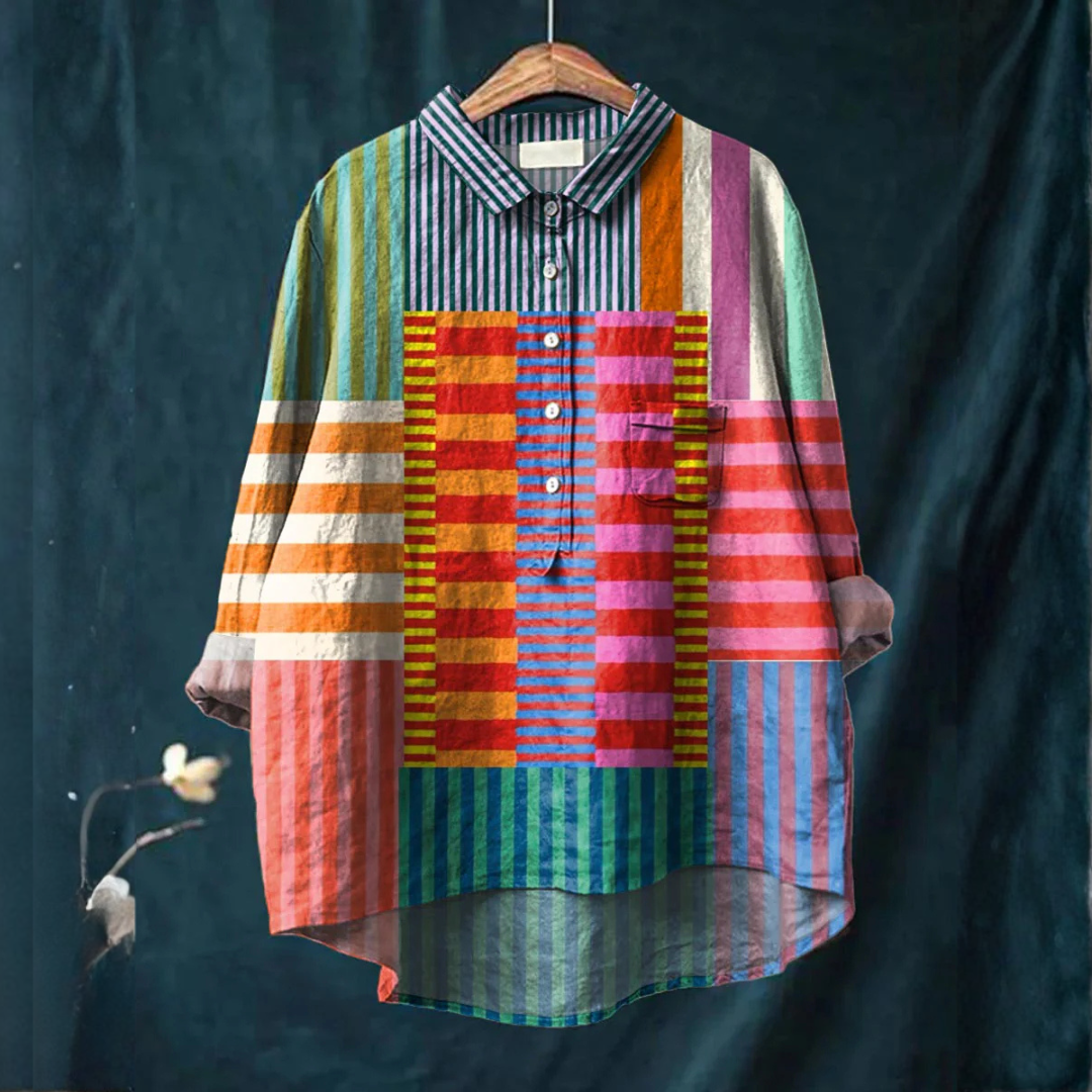 Fiorella – Patterned Linen Shirt