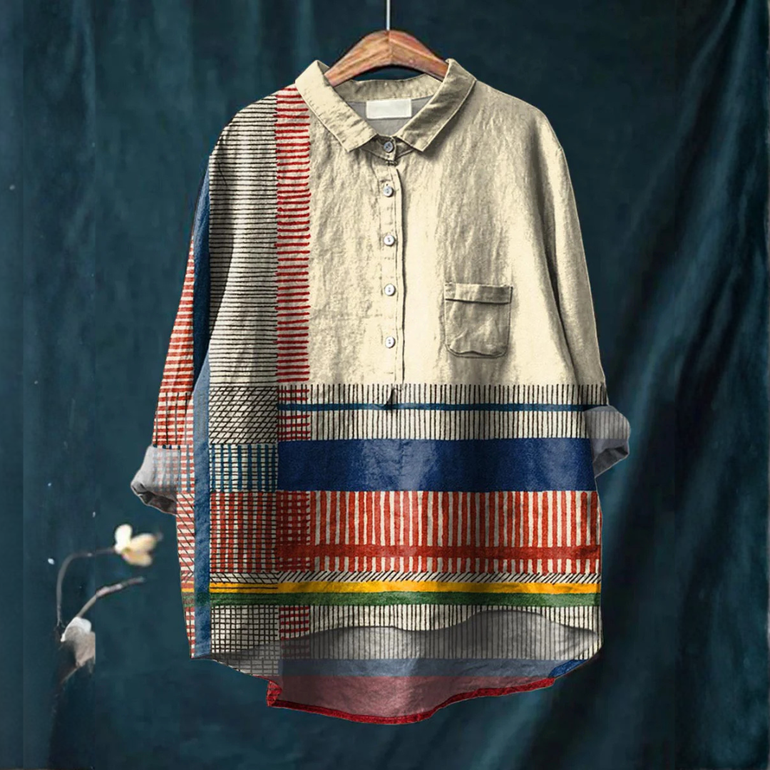 Zaira – Patterned Linen Shirt