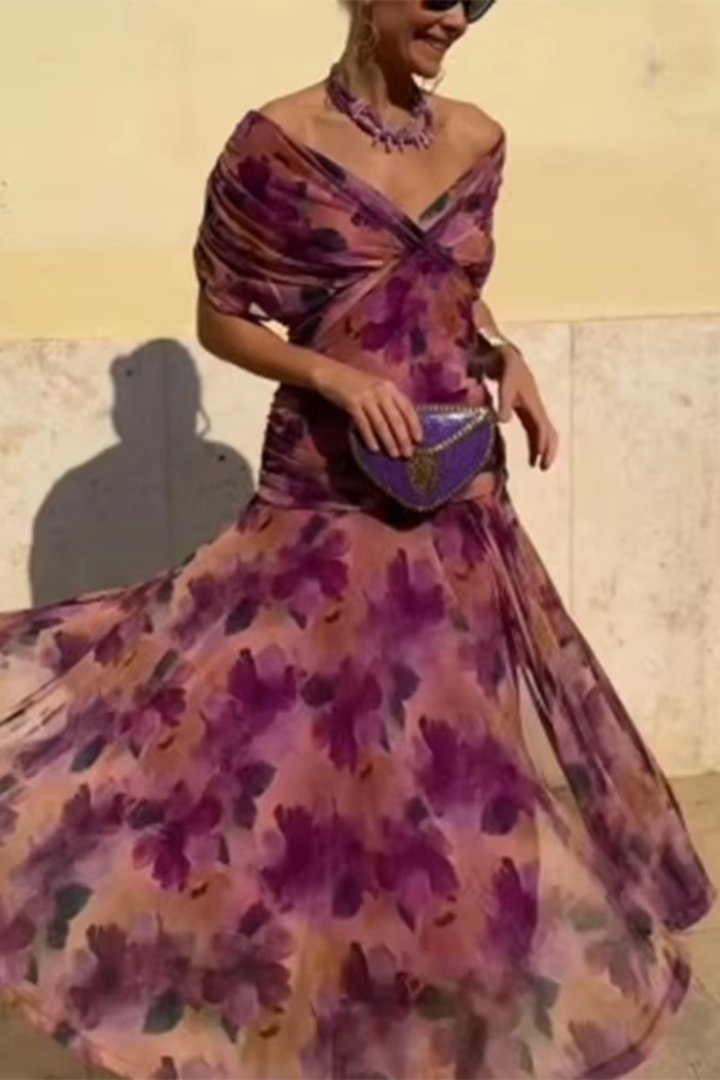 Louise™ – Elegant V-Neck Maxi Dress