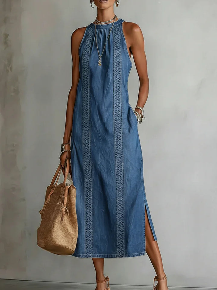 Julia™ | Vintage-Inspired Lace Denim Dress