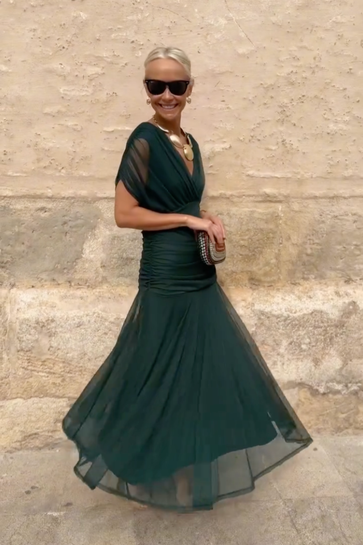 Louise™ – Elegant V-Neck Maxi Dress
