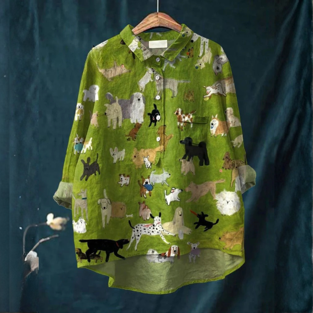 Lavinia – Patterned Linen Shirt