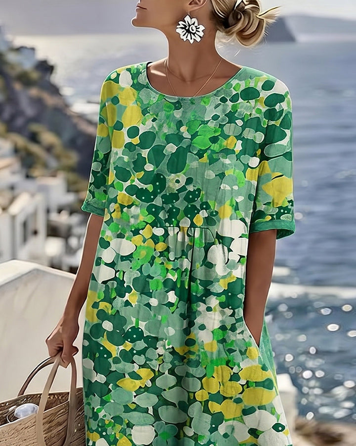 Elara™ – Effortless Printed Summer Dress