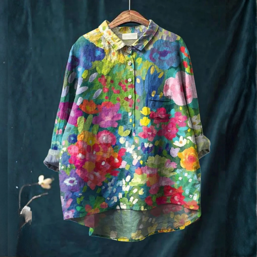 Renata – Printed Linen Shirt