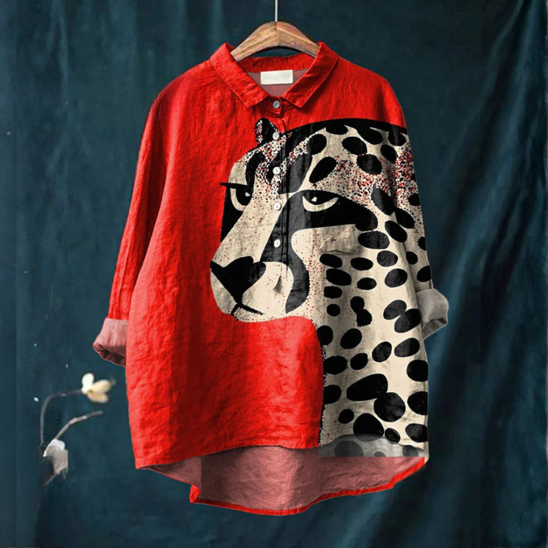 Ornella – Patterned Linen Shirt