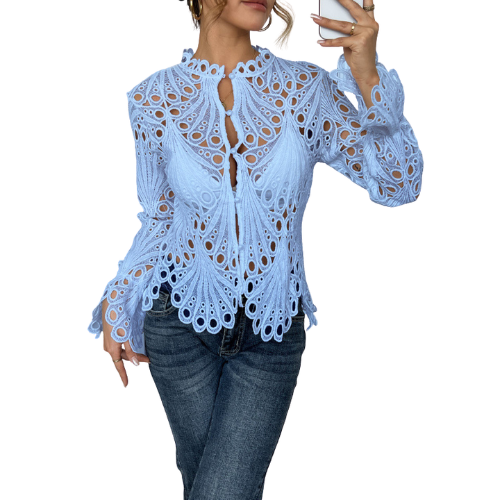 SARAH™ – Modern Blouse with Cut-Out Design