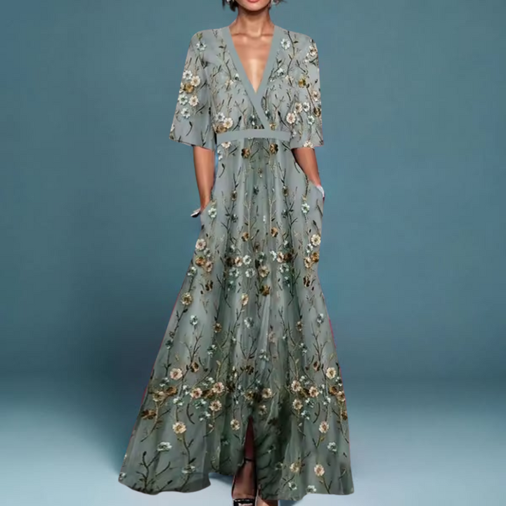 Michelle™ – Elegant Floral Statement Dress