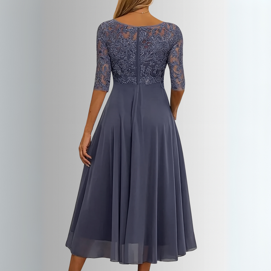 Evelyn™ – Elegant Lace Midi Dress