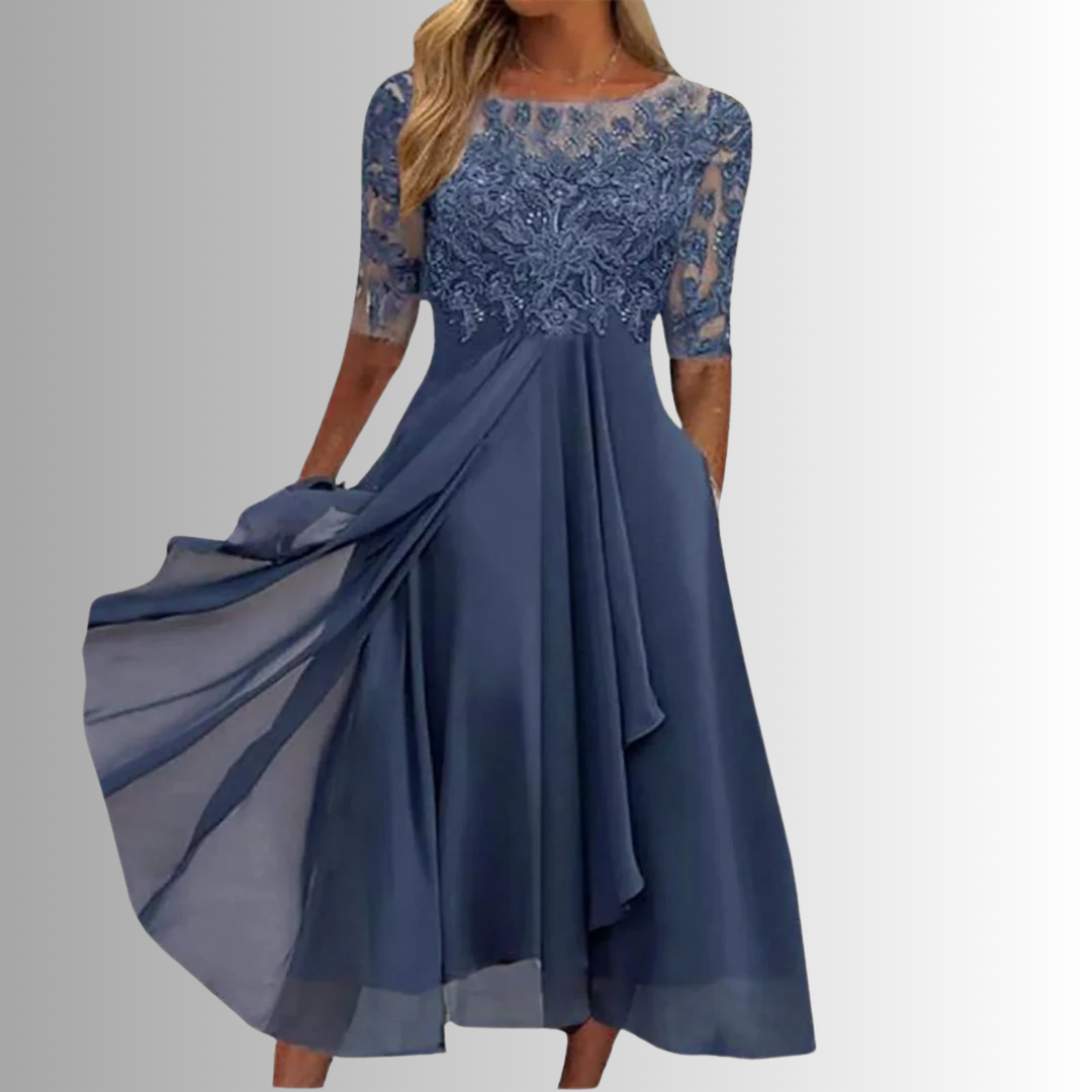 Evelyn™ – Elegant Lace Midi Dress