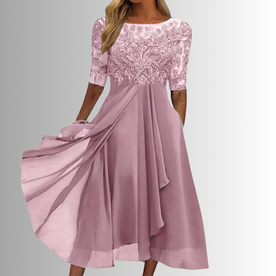 Evelyn™ – Elegant Lace Midi Dress