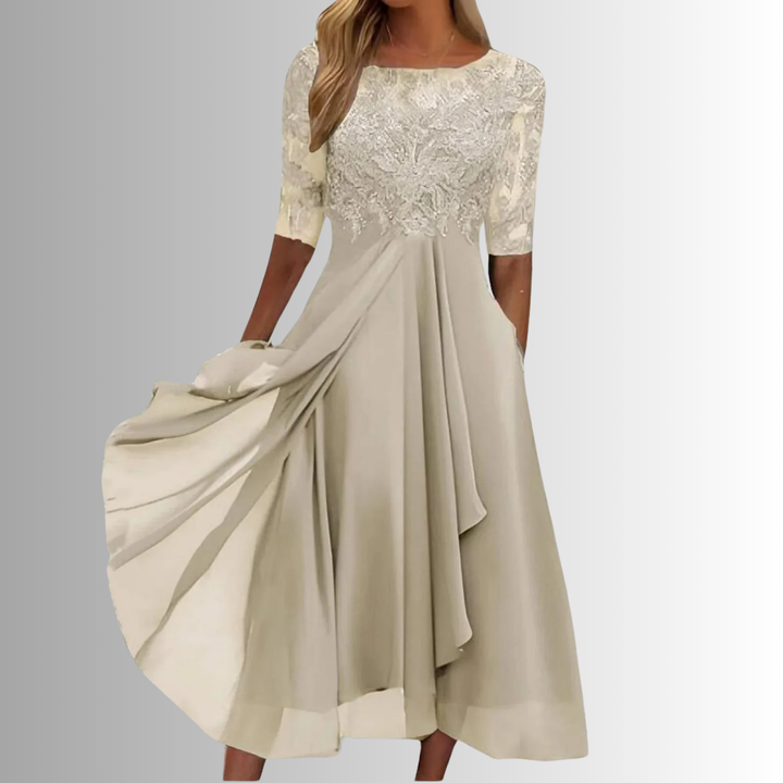 Evelyn™ – Elegant Lace Midi Dress