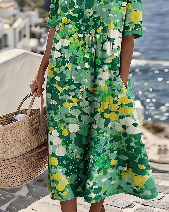 Elara™ – Effortless Printed Summer Dress