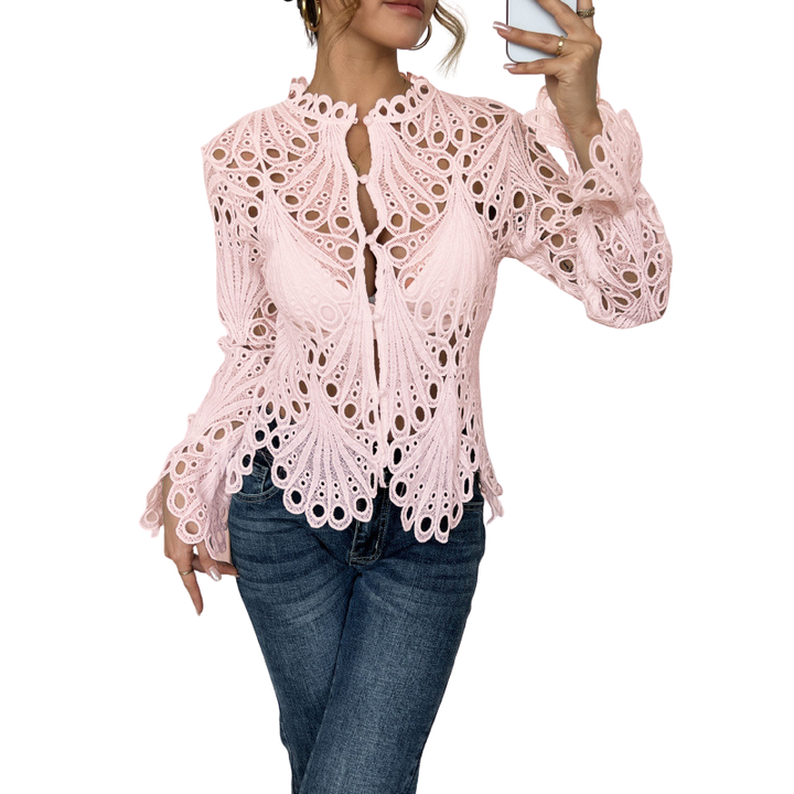 SARAH™ – Modern Blouse with Cut-Out Design