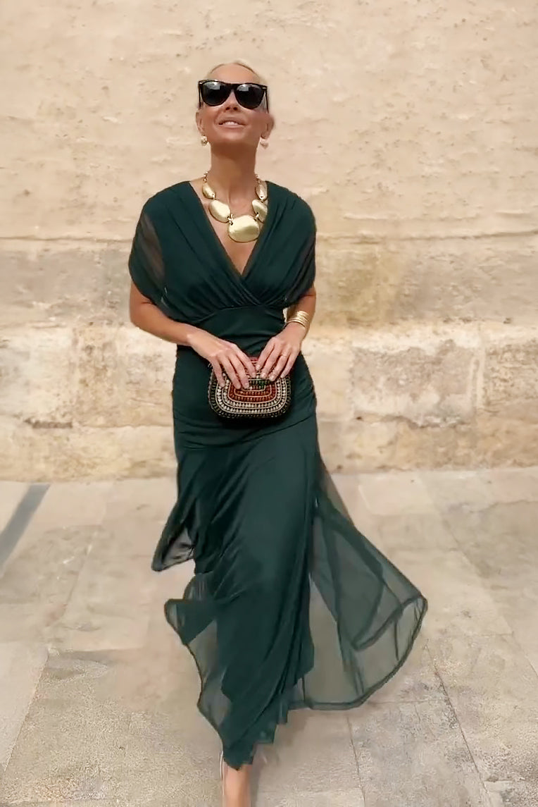 Louise™ – Elegant V-Neck Maxi Dress