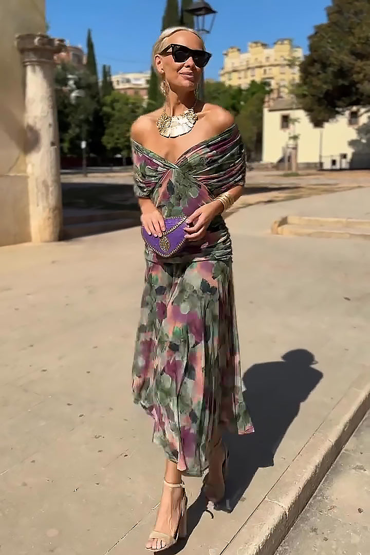 Louise™ – Elegant V-Neck Maxi Dress