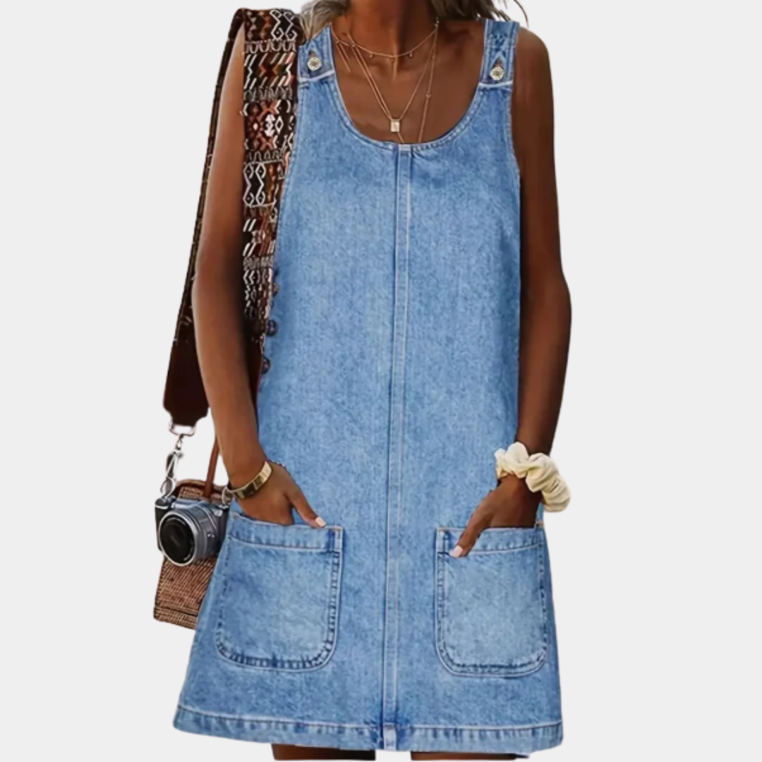 Saylor™ | Relaxed Denim-Style Dress