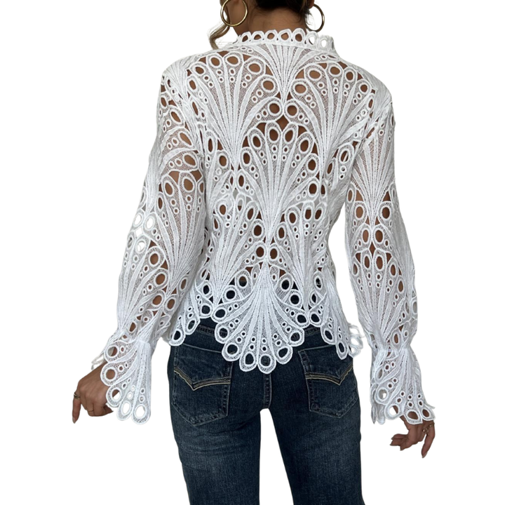 SARAH™ – Modern Blouse with Cut-Out Design