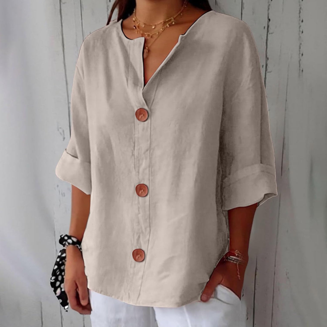 Liora™ – Relaxed Linen Comfort Blouse