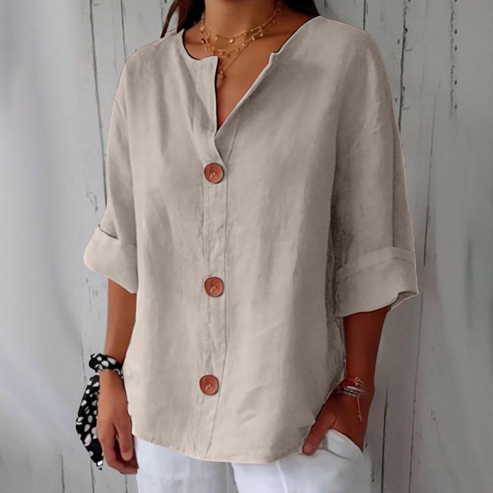 Liora™ – Relaxed Linen Comfort Blouse