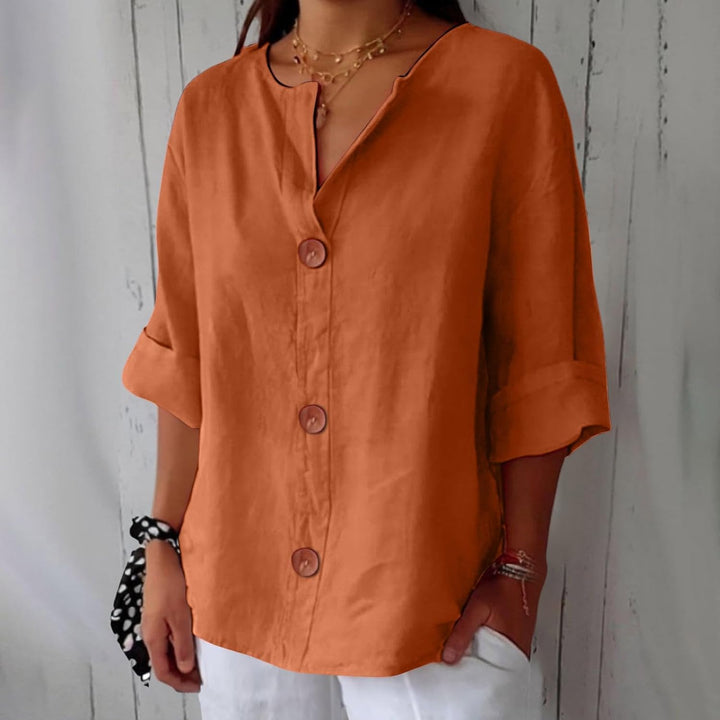Liora™ – Relaxed Linen Comfort Blouse