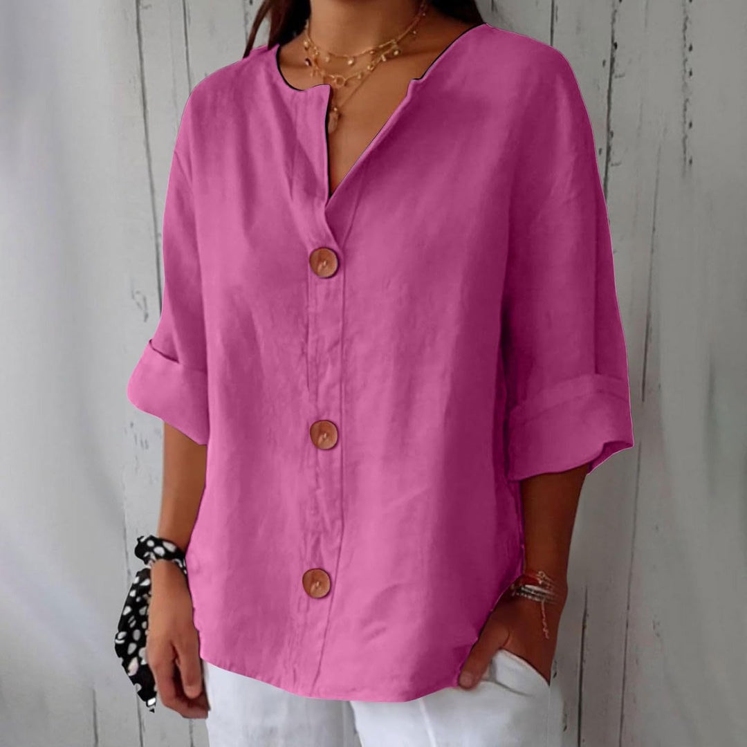 Liora™ – Relaxed Linen Comfort Blouse