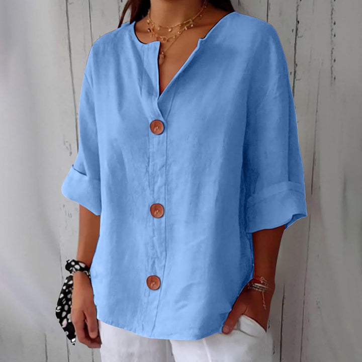 Liora™ – Relaxed Linen Comfort Blouse