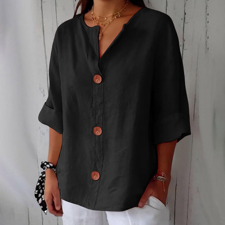 Liora™ – Relaxed Linen Comfort Blouse