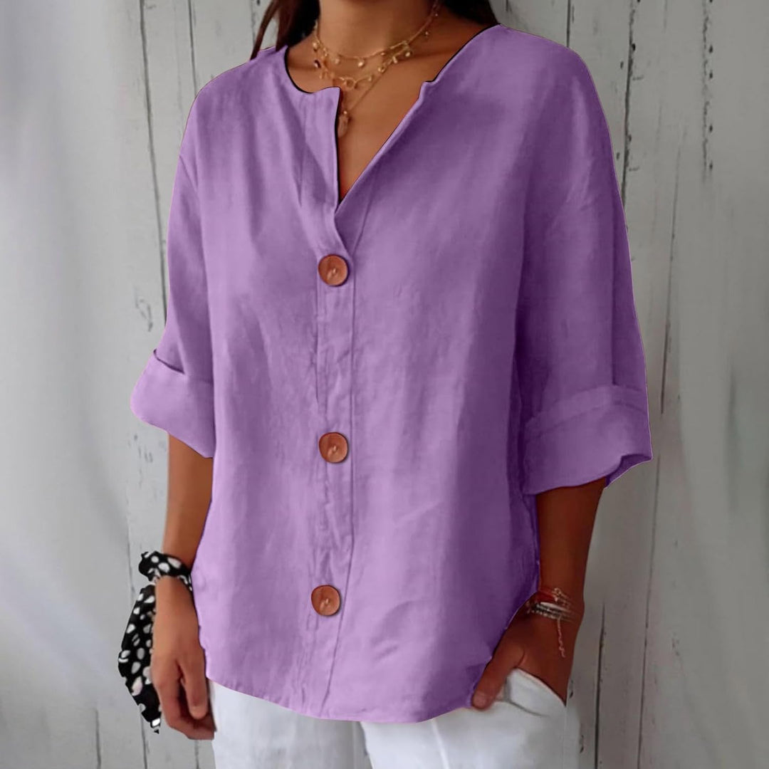 Liora™ – Relaxed Linen Comfort Blouse