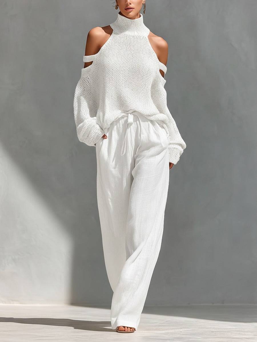 Elmira™ – Knit & Linen Two-Piece Set