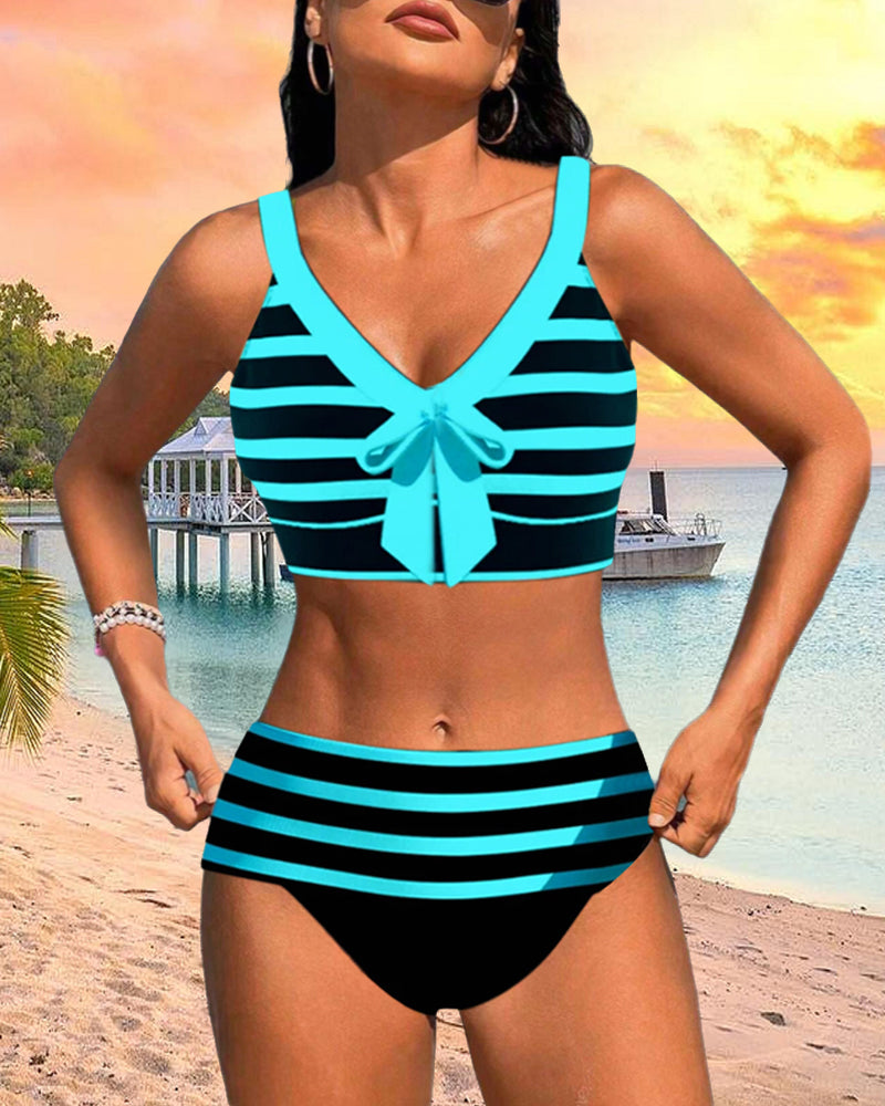 Martina™ | Striped High-Waisted Bikini