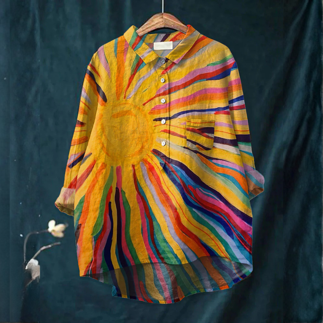 Luciana – Patterned Linen Shirt