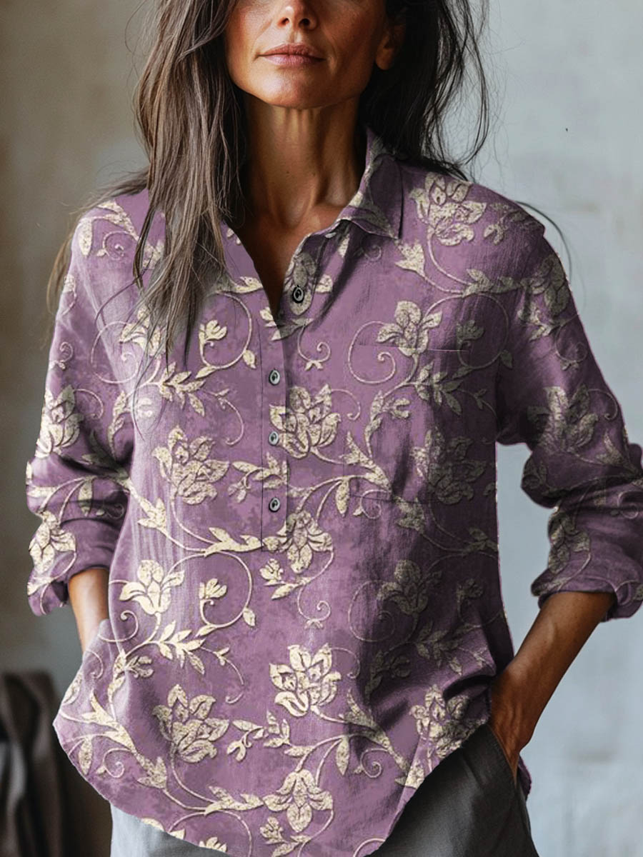 Alba – Printed Linen Shirt