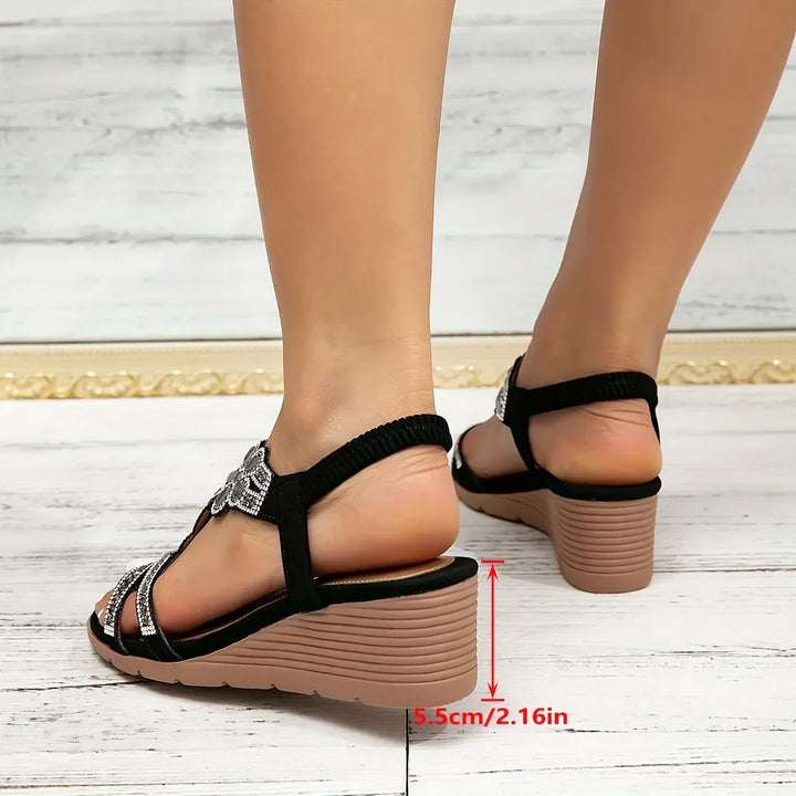 Elira™ – Orthopedic Wedge Sandals with Elegant Support
