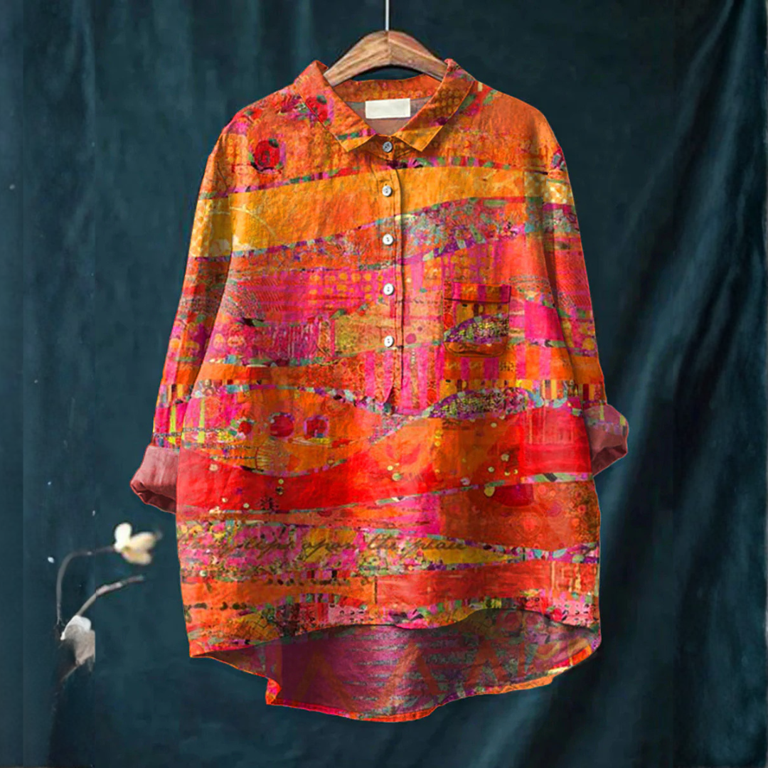 Vanessa – Patterned Linen Shirt