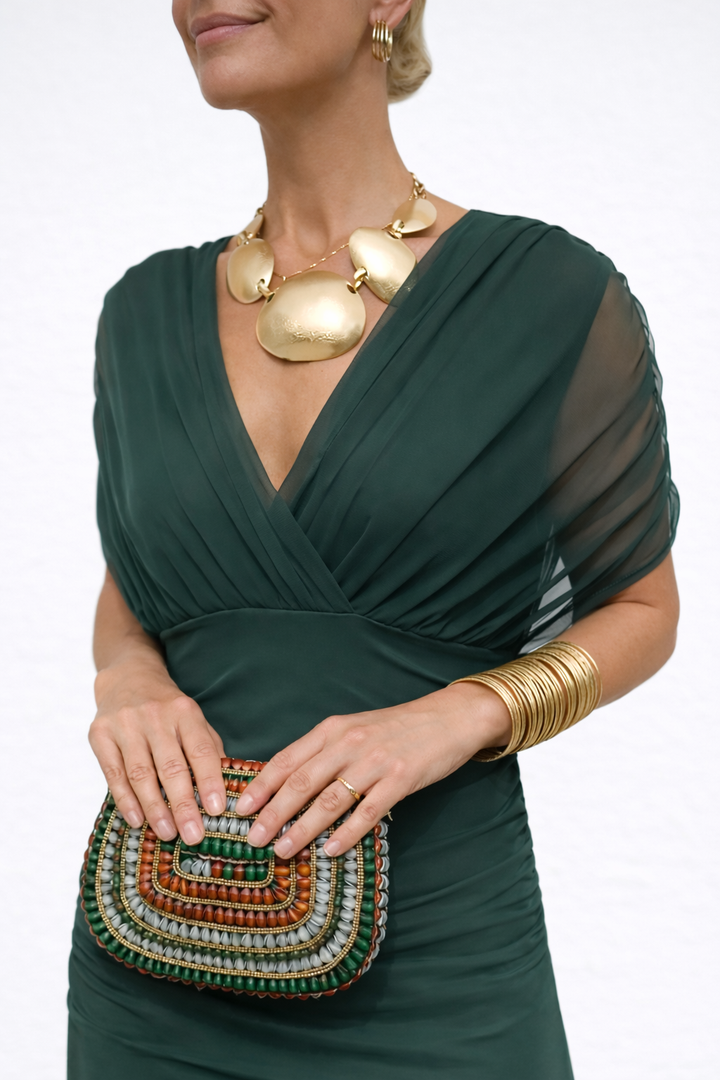 Iselina™ – Elegant Draped Maxi Dress