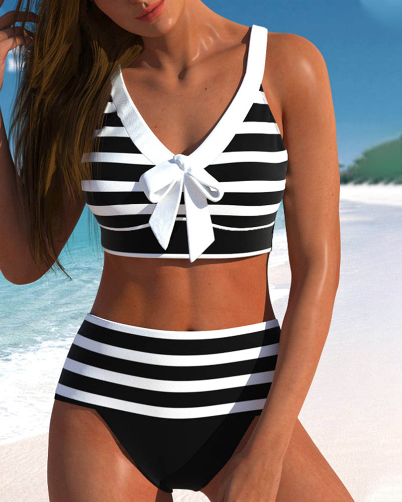 Martina™ | Striped High-Waisted Bikini