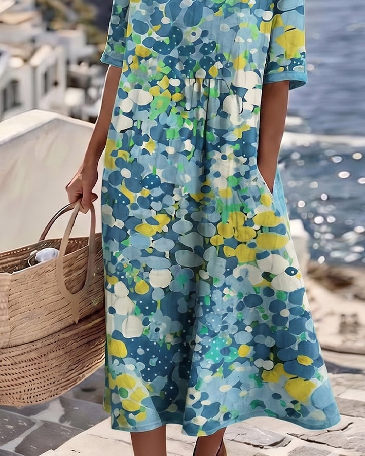 Elara™ – Effortless Printed Summer Dress
