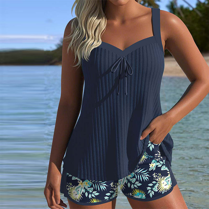Rocío™ | Striped Two-Piece Tankini Set