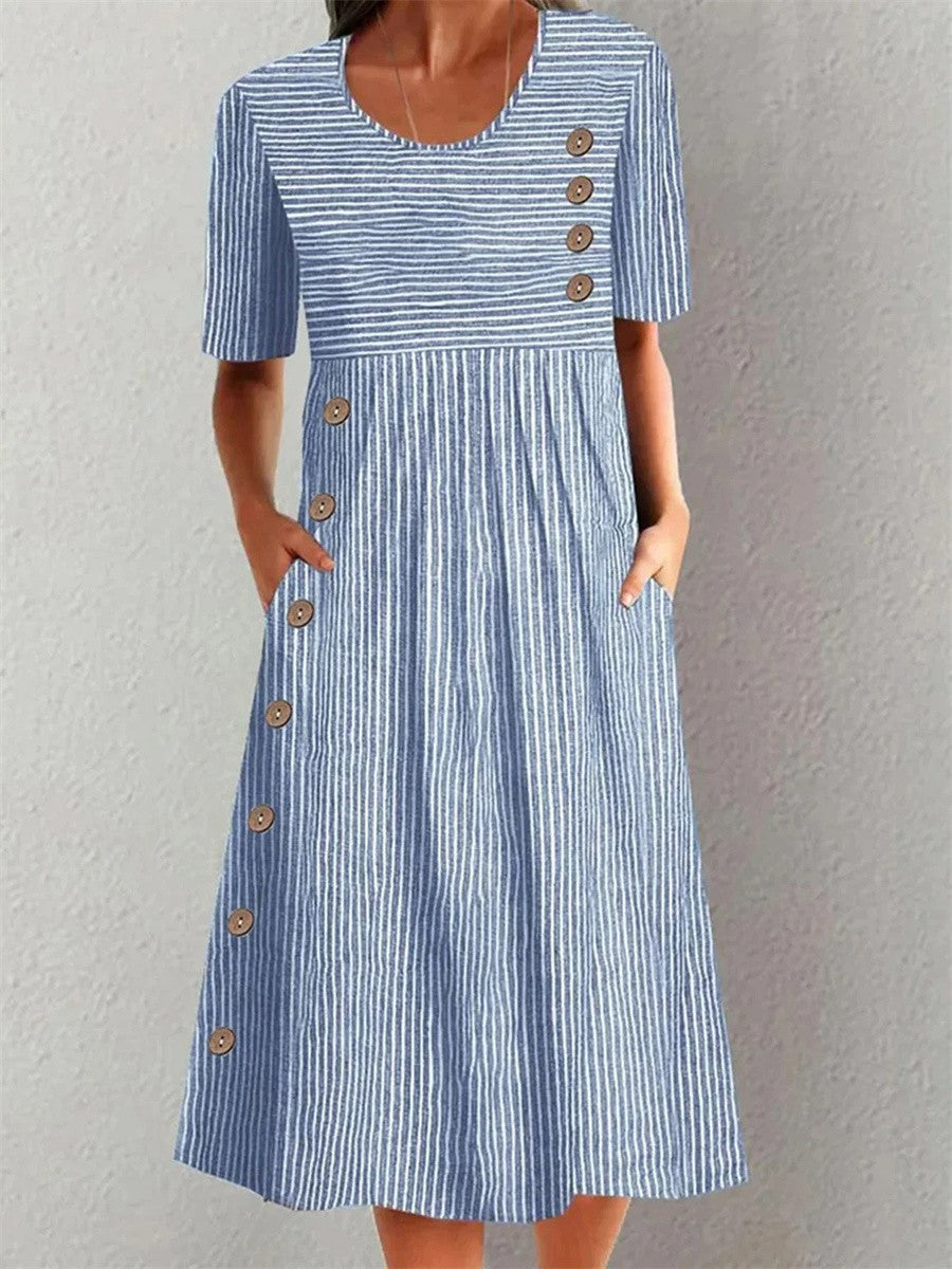 Ashley™ – Striped Midi Dress