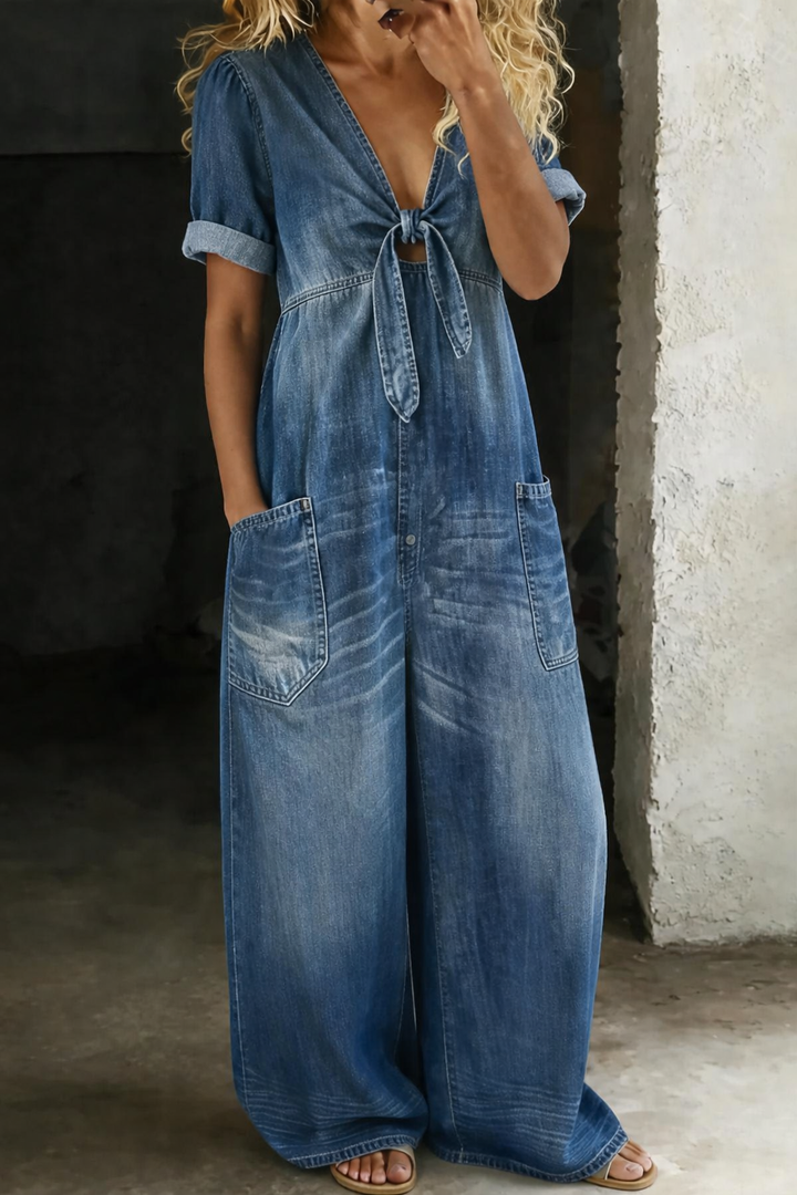Maya™ – Relaxed Denim Jumpsuit